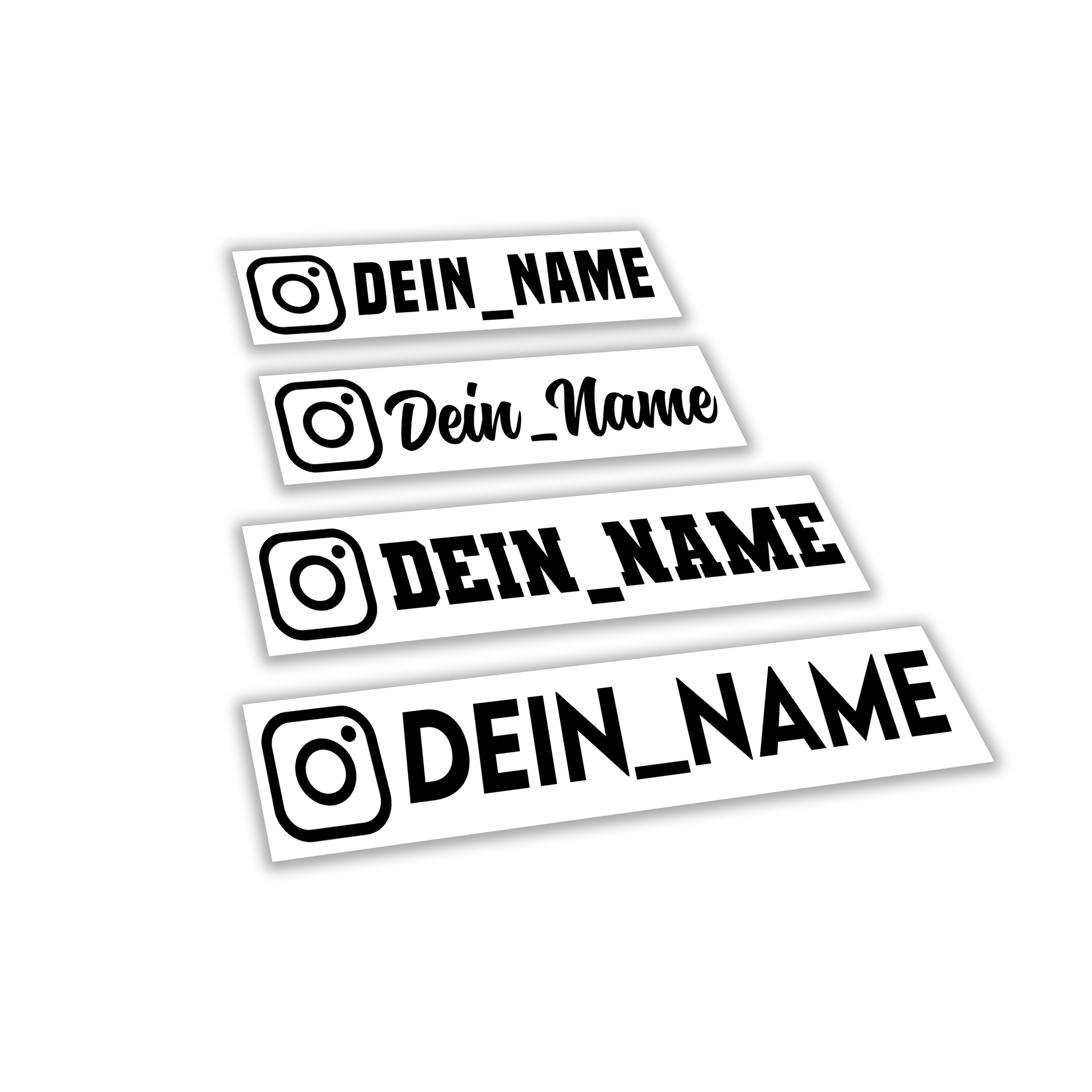 Instagram Aufkleber 10 stk. Schwarz