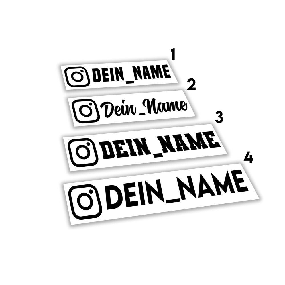 Instagram Aufkleber 10 stk. Schwarz – Bild 2