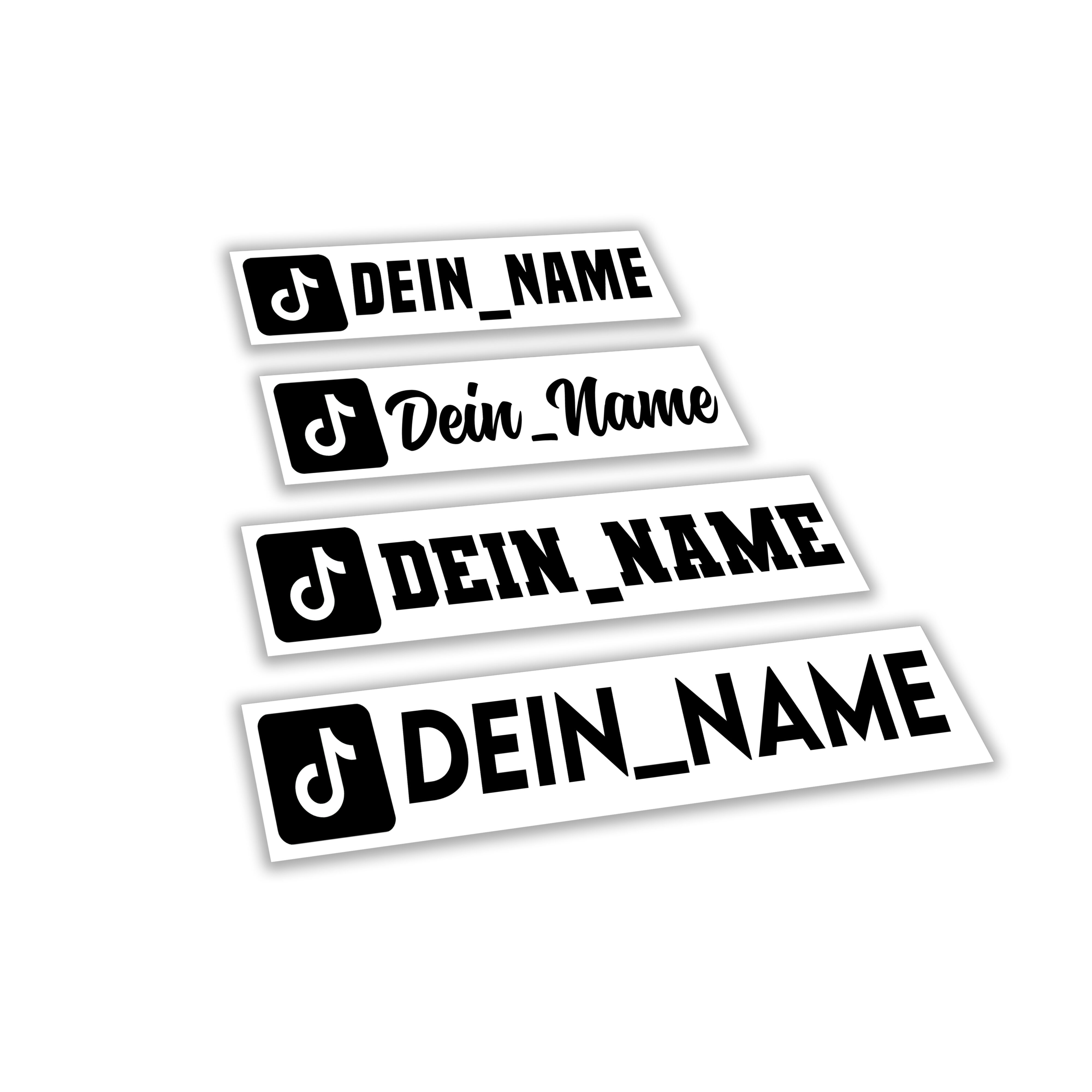 TikTok Aufkleber 10 stk. Schwarz