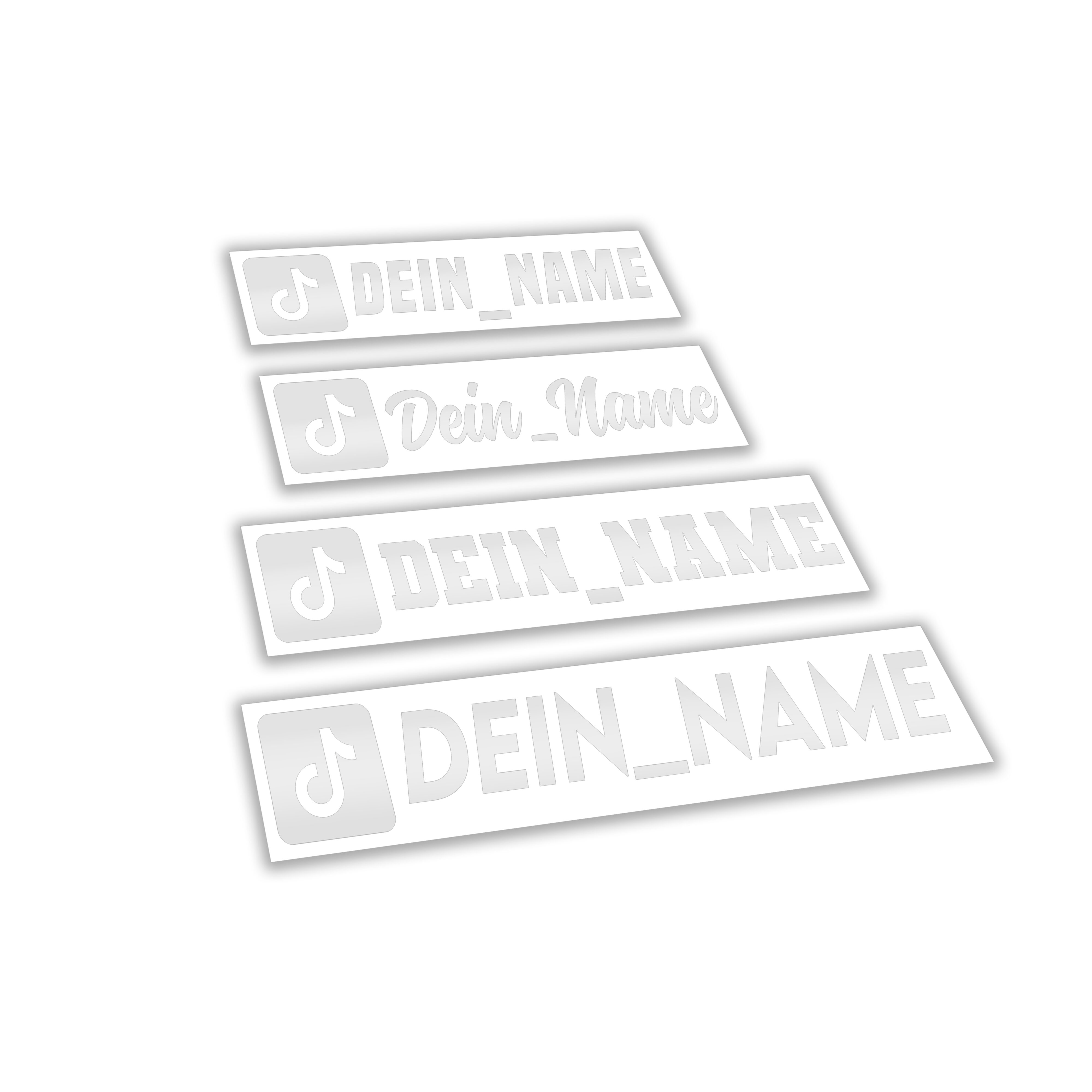 TikTok Aufkleber 10 stk. Weiß