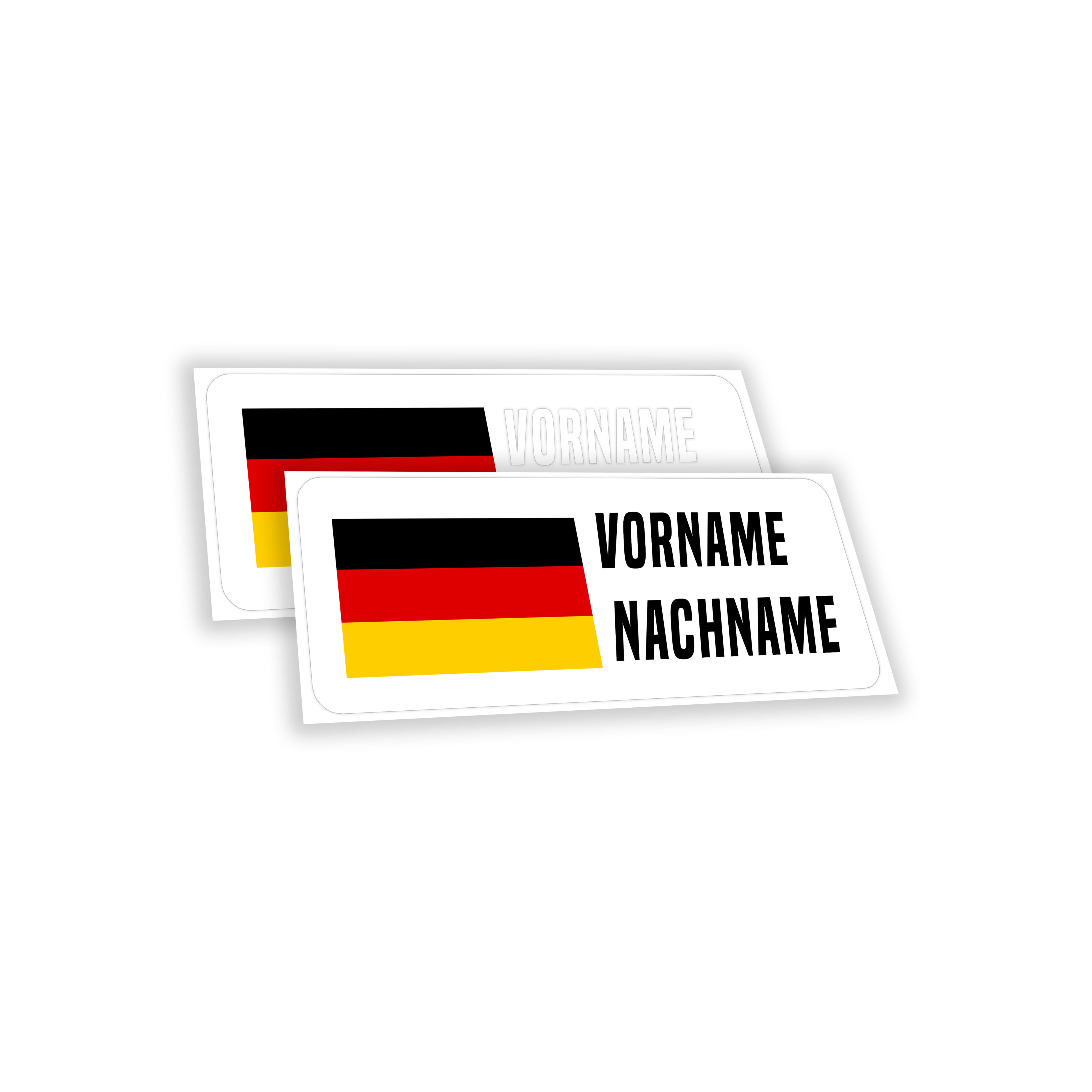 Deutschland Namen-Sticker 2 Stk.