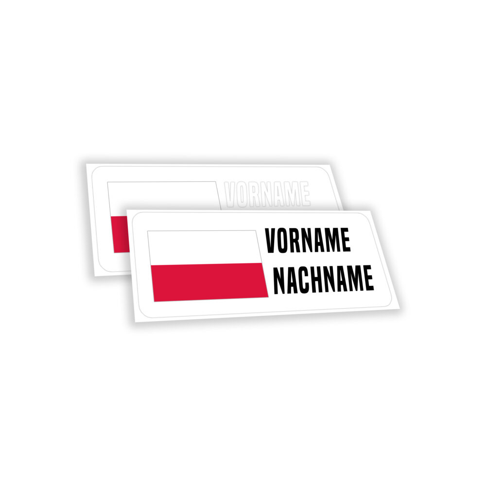 Polen Namen-Sticker 2 Stk.